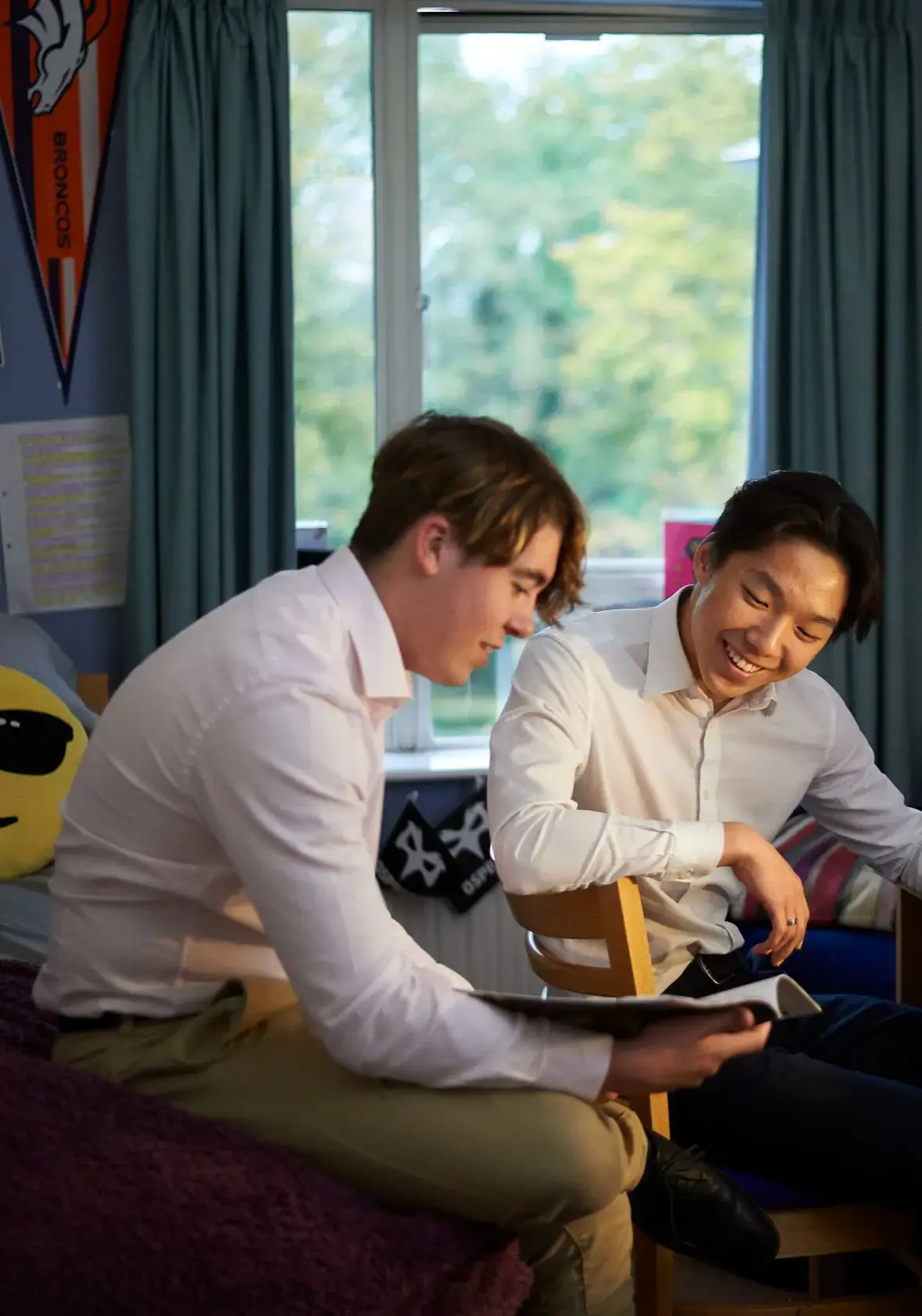 Two male students in dorm