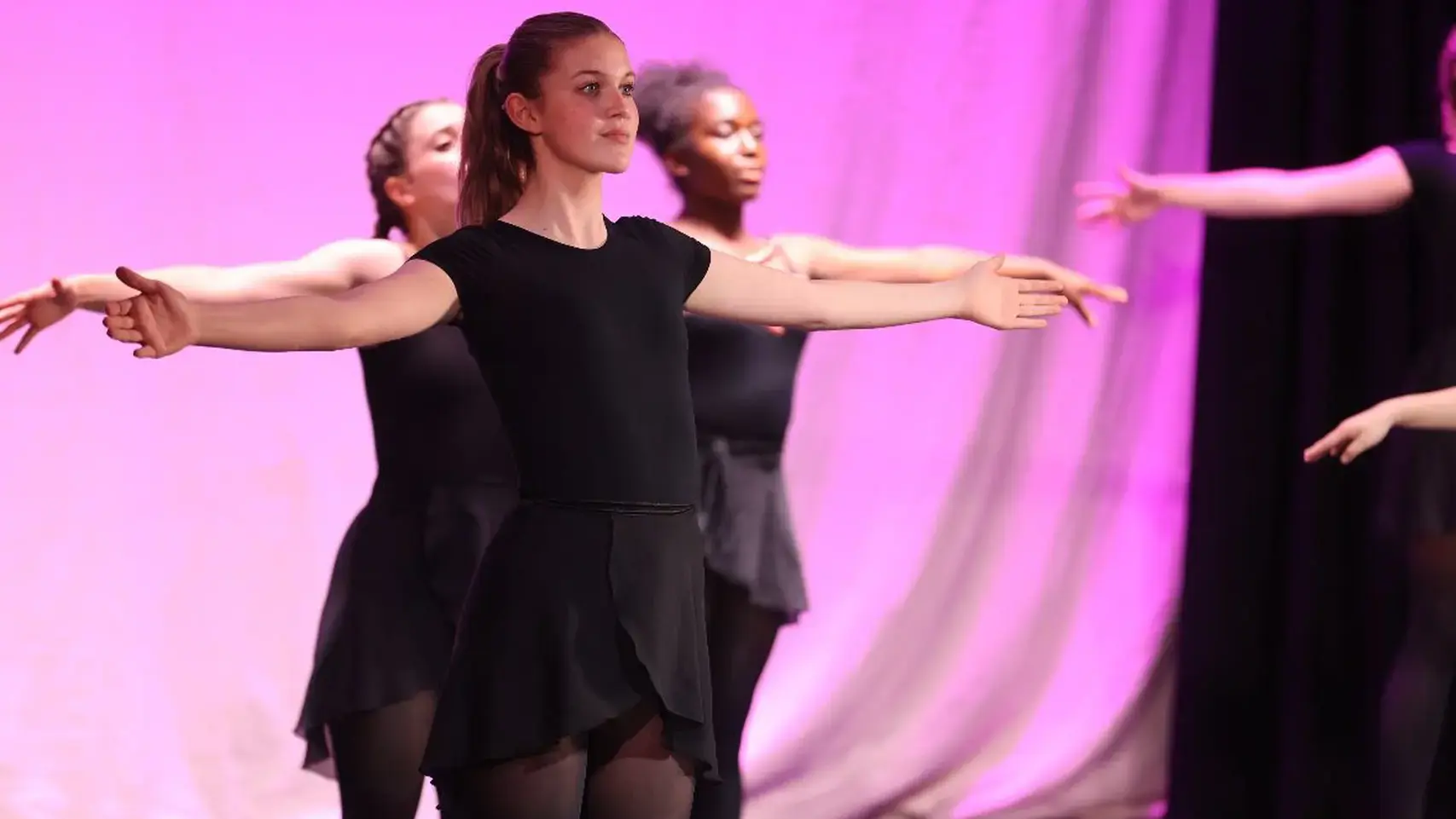 Dance group performing
