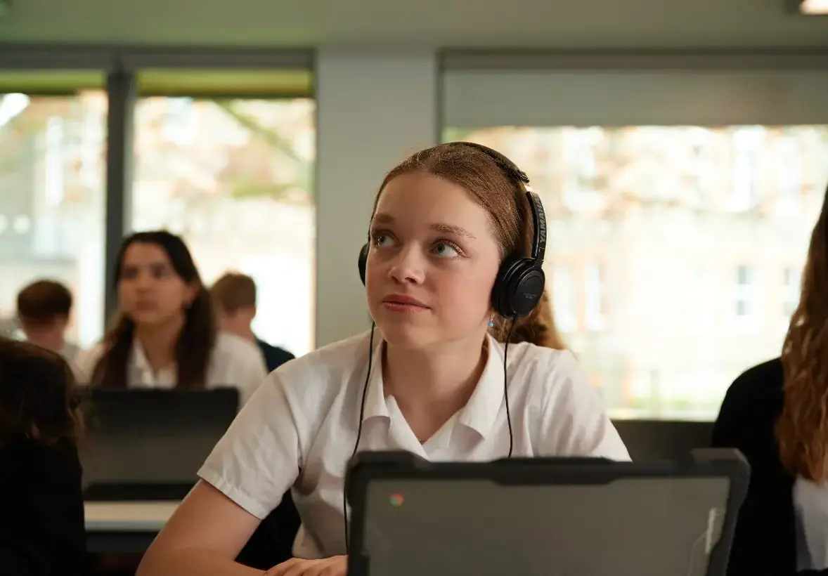 Girl in coding club