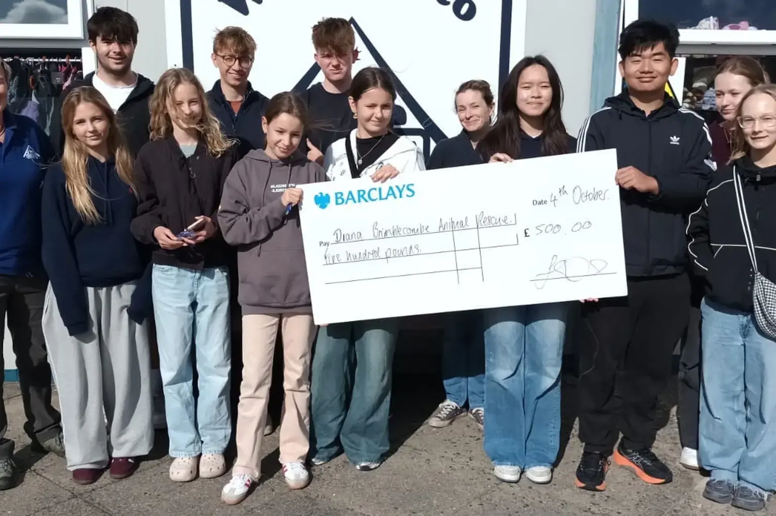 Leighton Park Social Enterprise Cheque 