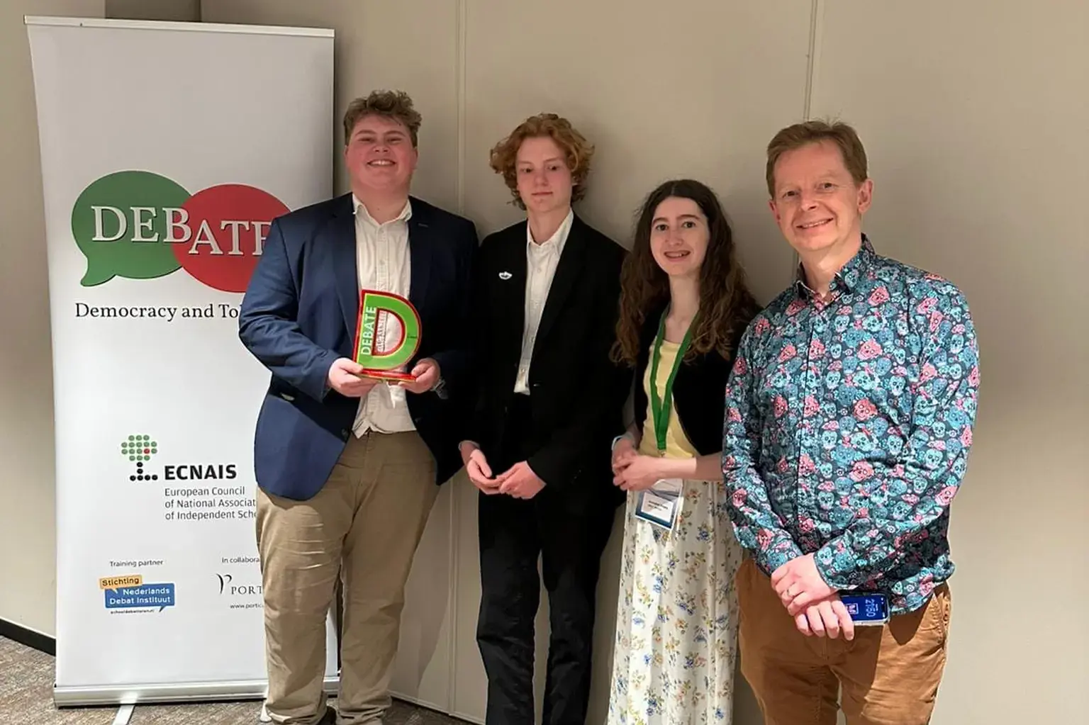 Leighton Park students at ECNAIS debating competition 2026