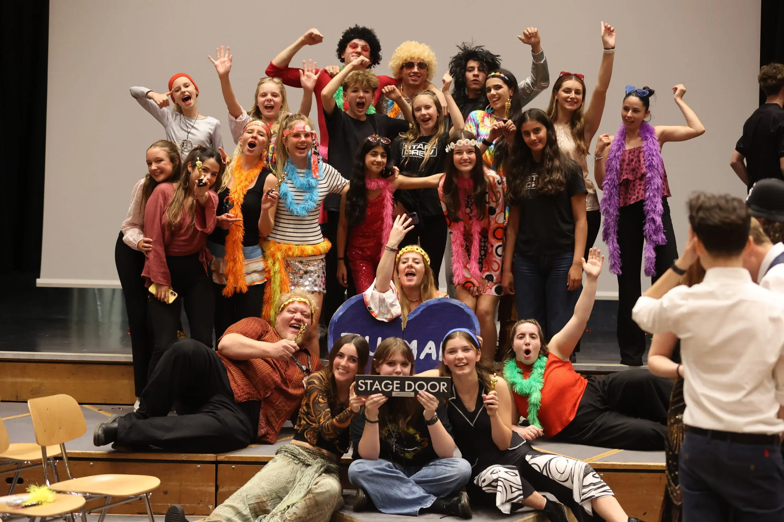 Leighton Park Students Celebrating House Dance and Drama win