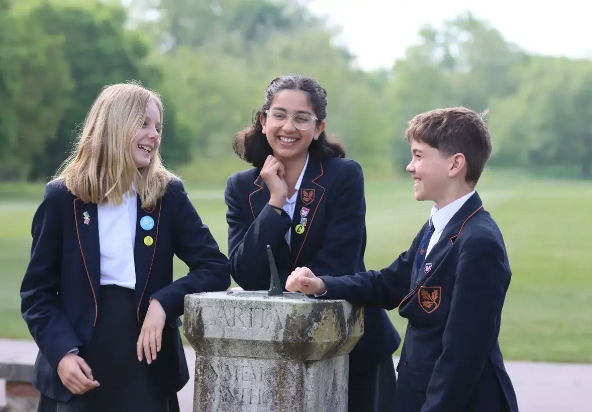 Students outdoors having fun