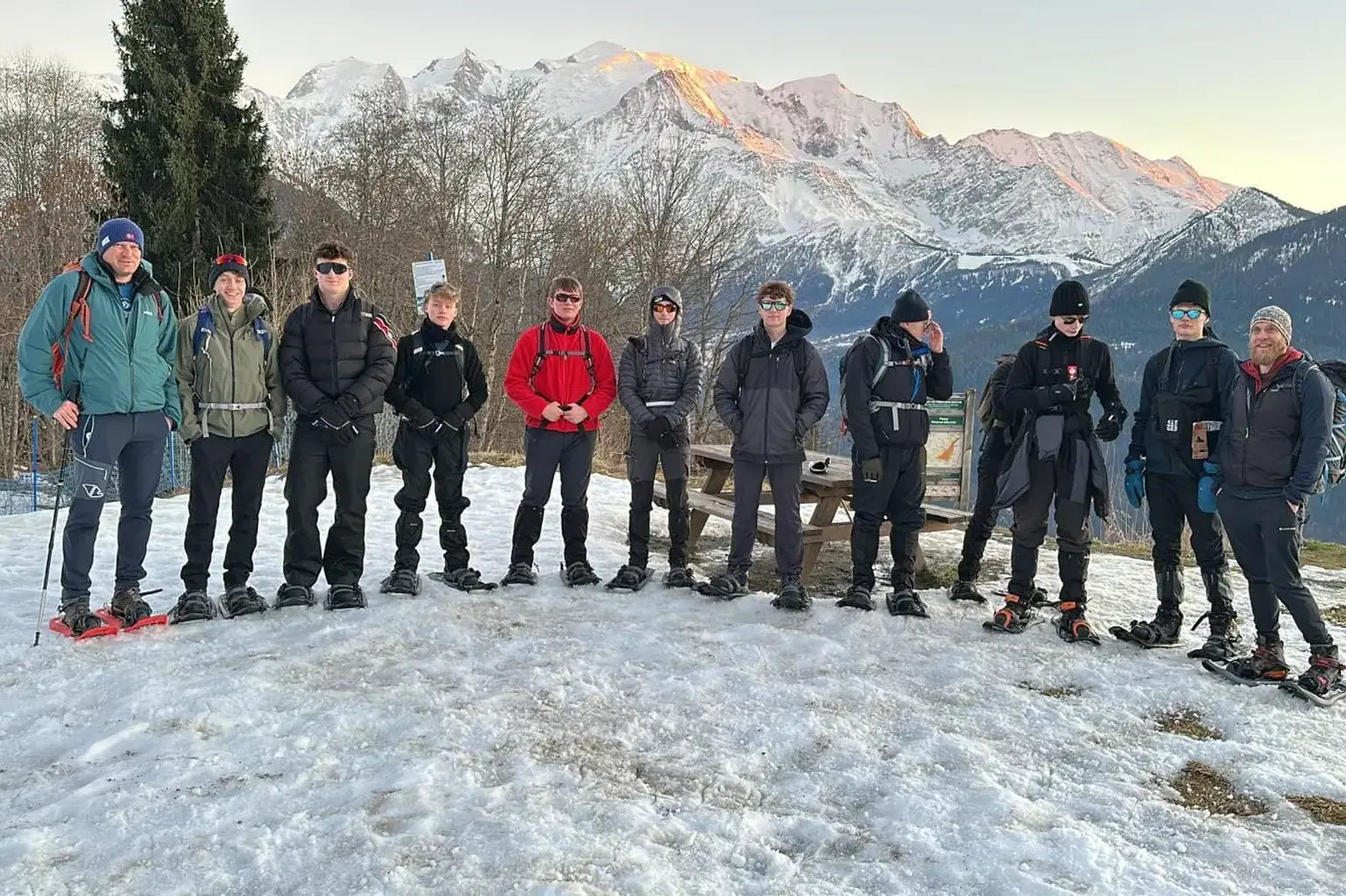 Leighton Park Students Venture to French Alps for Snowshoeing